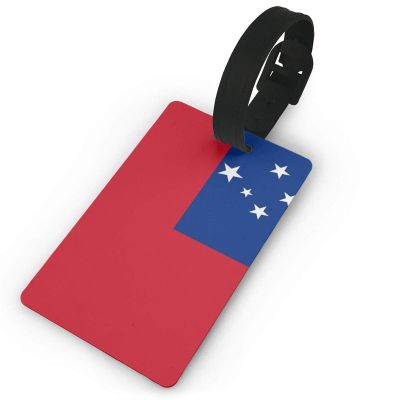 Samoan Flag PVC Luggage Tag Suitcase Tag Id Tag and Back Privacy Protection