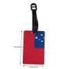 Samoan Flag PVC Luggage Tag Suitcase Tag Id Tag and Back Privacy Protection view 2