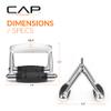 CAP Black Double D Handle with Rubber Grips  Cable Row Attachment for LAT Pulldown & Home Gym Machines view 4