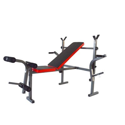 HayWHNKN Adjustable Weight Fitness Bench Press Set with Leg Developer for Home Gym Weightlifting and Strength Training