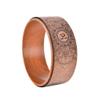 Yoga Wheel Wood for Stretching, Natural Cork Fitness Wheel for Improving Back Bending. Stretch Pilates Circle.-Braun view 1