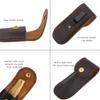 YOUSUNLONG Pocket Knife - Utility Knife Overall 186mm - Japanese Damascus Steel Blade - Natural Olive Handle with Leather sheath and natural walnut wooden knife box for camping hiking fishing view 4