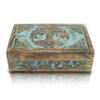 Great Birthday Gifts Handmade Decorative Wooden Jewelry Box Tree Of Life Carving Jewelry Organizer Keepsake Box Treasure Chest Trinket Holder Watch Box Storage Lock Box Housewarming Gift (Blue) view 1