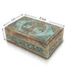 Great Birthday Gifts Handmade Decorative Wooden Jewelry Box Tree Of Life Carving Jewelry Organizer Keepsake Box Treasure Chest Trinket Holder Watch Box Storage Lock Box Housewarming Gift (Blue) view 2