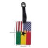 American Flag and Ghanaian Flag PVC Luggage Tag Suitcase Tag Id Tag and Back Privacy Protection view 2