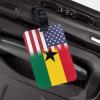 American Flag and Ghanaian Flag PVC Luggage Tag Suitcase Tag Id Tag and Back Privacy Protection view 3