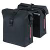 Basil SoHo Nordlicht Double Pannier Bag Black 12.2x5.1x14.6in MIK view 1