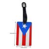 Flag of Puerto Rico PVC Luggage Tag Suitcase Tag Id Tag and Back Privacy Protection view 2