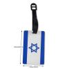 American Flag and Israeli Flag PVC Luggage Tag Suitcase Tag Id Tag and Back Privacy Protection view 2