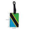 Tanzania Flag PVC Luggage Tag Suitcase Tag Id Tag and Back Privacy Protection view 2