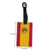 Spanish Flag PVC Luggage Tag Suitcase Tag Id Tag and Back Privacy Protection view 2