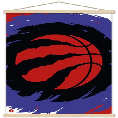 Trends International NBA Toronto Raptors - Logo 20 Wall Poster, 22.37" x 34.00", Premium Print and Beechwood Hanger Bundle