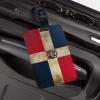 Retro Flag of The Dominican Republic PVC Luggage Tag Suitcase Tag Id Tag and Back Privacy Protection view 3