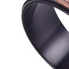 Yoga Wheel Wood for Stretching, Natural Cork Fitness Wheel for Improving Back Bending. Stretch Pilates Circle.-Black view 3