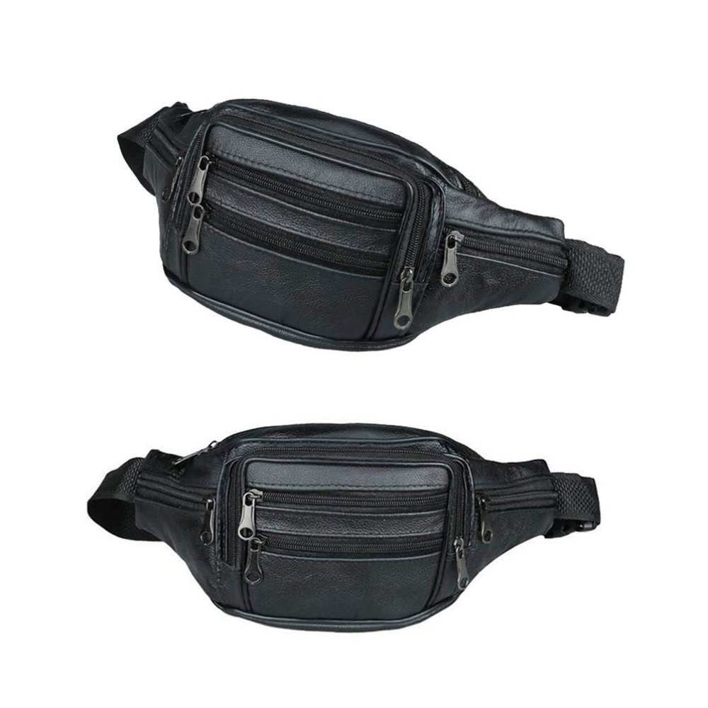 pack waist fanny women bag leather a belt black candle men id man you purse fashion- Leather Waist Bag Coin Purse Waterproof Shoulder Messenger