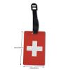 Swiss Flag PVC Luggage Tag Suitcase Tag Id Tag and Back Privacy Protection view 2