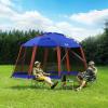 CAMPROS CP Screen House 13 x 13 Ft Screened Mesh Net Wall Canopy Tent Screen Shelter Gazebos for Patios Outdoor Camping Activities - Blue view 2