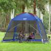 CAMPROS CP Screen House 10 x 10 Ft Screened Mesh Net Wall Canopy Tent Screen Shelter Gazebos for Patios Outdoor Camping Activities - Blue view 2