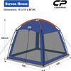 CAMPROS CP Screen House 10 x 10 Ft Screened Mesh Net Wall Canopy Tent Screen Shelter Gazebos for Patios Outdoor Camping Activities - Blue view 3
