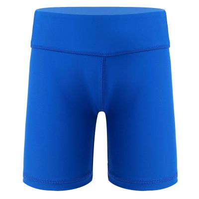 Kaerm Kids Girls Classic Ballet Dance Gymnastics Sport Shorts Active Bottoms Solid Color Exerise Training Tights Royal Blue 4