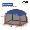 CAMPROS CP Screen House 12 x 10 Ft Screened Mesh Net Wall Canopy Tent Screen Shelter Gazebos for Patios Outdoor Camping Activities - Blue view 2