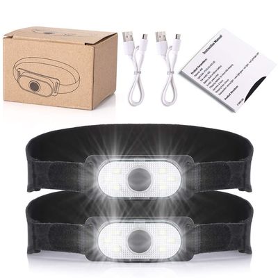 LED Rechargeable Headlight-Micro USB Charging Headlight Headlamps for Running, Camping and Outdoor(Light * 2)