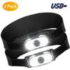 LED Rechargeable Headlight-Micro USB Charging Headlight Headlamps for Running, Camping and Outdoor(Light * 2) view 3