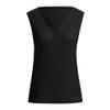 XUETON Womens Summer Sleeveless Vest Tops Fashion Sexy V Neck Knitted Tanks Tops Blouse Black view 3