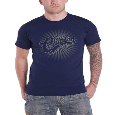 Eric Clapton T Shirt Rays Logo Tour 2017 Official Mens Navy Blue Size XXL