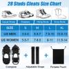 Ice Cleats Snow Walk Traction Cleats Crampon for Walking on Snow and Ice Upgrade 28 Studs Non-Slip Overshoe Rubber Anti Slip Crampons Slip-on Stretch Footwear view 4