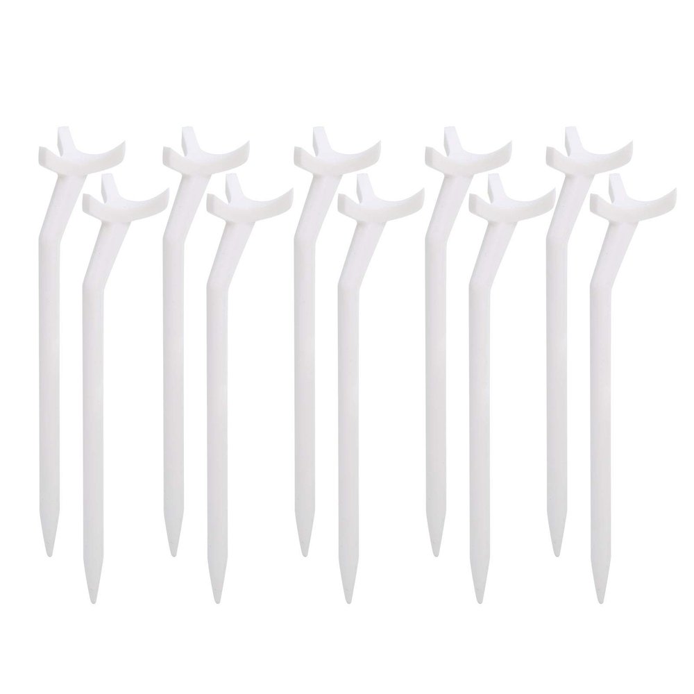 Golf Tees Set,10 Pcs 90mm Curved Golf Tees Lightweight Plastic Golfing Tees for Training Practicing
