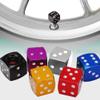4Pcs Dice Shape Car Motorcycle Wheel Tyre Air Valve Stem Anti-dust Cover Caps,Perfect Bike Accessories Blue view 2