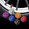 4Pcs Dice Shape Car Motorcycle Wheel Tyre Air Valve Stem Anti-dust Cover Caps,Perfect Bike Accessories Blue view 3