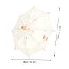 Lace Umbrella Parasol Vintage Wedding Bridal Umbrella for Photo Costume Party Supplies, 26 x 30cm/10.2 x 11.8in(S Beige) view 2
