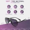 FONHCOO Kids Polarized Sunglasses for Girls Boys Aviator Toddler Sunglasses with Flexible Frame, UV400 Protection, Age 5-10 (Black) view 3