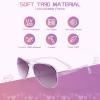 FONHCOO Kids Polarized Sunglasses for Girls Boys Aviator Toddler Sunglasses with Flexible Frame, UV400 Protection, Age 5-10 (Purple) view 4