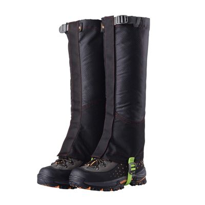 Leg Gaiters Leg Gaiters Waterproof Snow Boots Outdoor Leggings, Trekking Mudguard Shoe Covers, for Hunting, Running, Riding, Snow Climbing, TPU Instep with Leg Guards ( Color : Black , Size : Medium )
