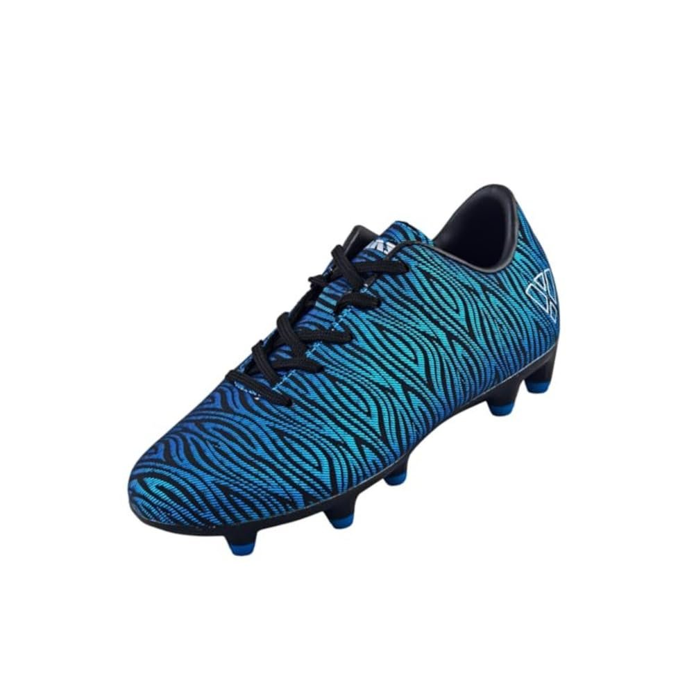 Vizari Kids Soccer Cleats for Boys Girls | Youth Firm Ground FG Athletic Outdoor Football Shoes for Toddlers, Little/Big Kid Blue/Black
