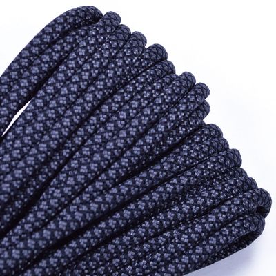 BORED? PARACORD! 350+ Colors Paracord - 1, 10, 25, 50, 100, 250, 1000 Foot Feet Options - Hanks Spools of Type III, 4mm Diameter, 7 Strand Parachute Cord - Charcoal Diamonds 250 Feet
