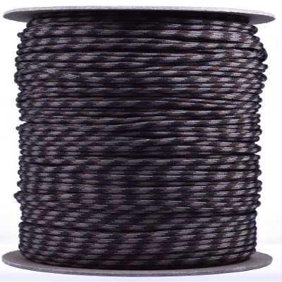 BORED? PARACORD! 350+ Colors Paracord - 1, 10, 25, 50, 100, 250, 1000 Foot Feet Options - Hanks Spools of Type III, 4mm Diameter, 7 Strand Parachute Cord - Brown Camo 1000 Feet