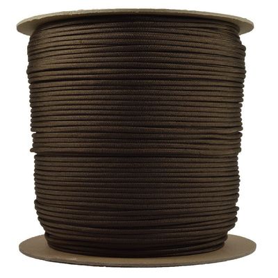 BORED? PARACORD! 350+ Colors Paracord - 1, 10, 25, 50, 100, 250, 1000 Foot Feet Options - Hanks Spools of Type III, 4mm Diameter, 7 Strand Parachute Cord - Acid Brown 1000 Feet