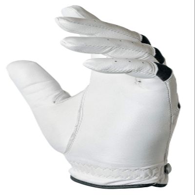 Hestra Golf Leather Left Glove - Off White/Black | 6