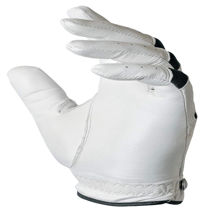 Hestra Golf Leather Left Glove - Off White/Black | 6