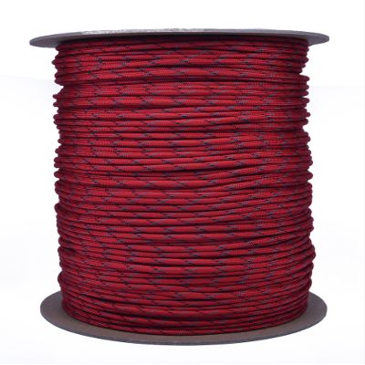 BORED? PARACORD! 350+ Colors Paracord - 1, 10, 25, 50, 100, 250, 1000 Foot Feet Options - Hanks Spools of Type III, 4mm Diameter, 7 Strand Parachute Cord - Cannibal 1000 Feet