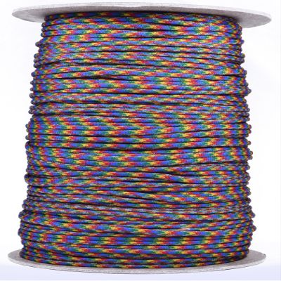 BORED? PARACORD! 350+ Colors Paracord - 1, 10, 25, 50, 100, 250, 1000 Foot Feet Options - Hanks Spools of Type III, 4mm Diameter, 7 Strand Parachute Cord - Autism Awareness 1000 Feet