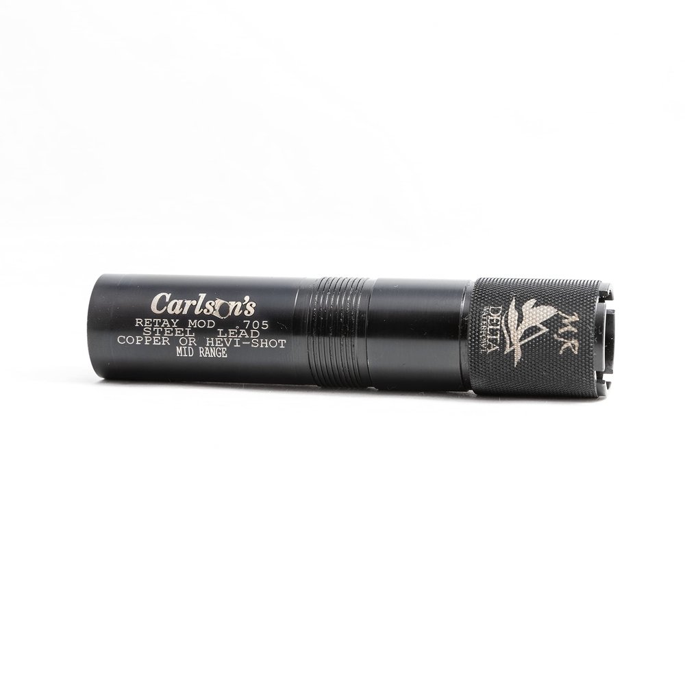 Carlsons Choke Tubes 12 Gauge for Retay [ Mid Range | 0.705 Diameter ] Blued Steel | Delta Waterfowl Extended Choke Tube | Made in USA