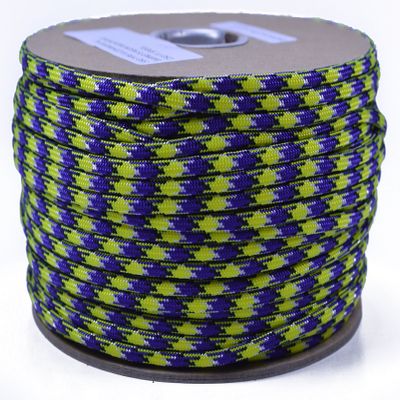BORED? PARACORD! 350+ Colors Paracord - 1, 10, 25, 50, 100, 250, 1000 Foot Feet Options - Hanks Spools of Type III, 4mm Diameter, 7 Strand Parachute Cord - Barneys Neon Nightmare 250 Feet