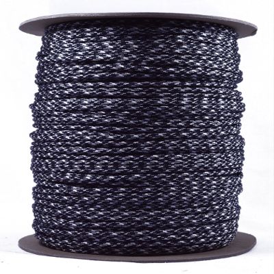 BORED? PARACORD! 350+ Colors Paracord - 1, 10, 25, 50, 100, 250, 1000 Foot Feet Options - Hanks Spools of Type III, 4mm Diameter, 7 Strand Parachute Cord - Black and White Camo 1000 Feet