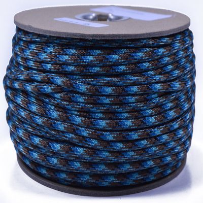 BORED? PARACORD! 350+ Colors Paracord - 1, 10, 25, 50, 100, 250, 1000 Foot Feet Options - Hanks Spools of Type III, 4mm Diameter, 7 Strand Parachute Cord - Abyss 250 Feet