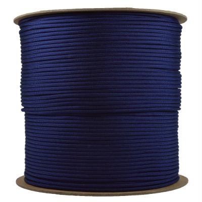 BORED? PARACORD! 350+ Colors Paracord - 1, 10, 25, 50, 100, 250, 1000 Foot Feet Options - Hanks Spools of Type III, 4mm Diameter, 7 Strand Parachute Cord - Acid Midnight Blue 1000 Feet